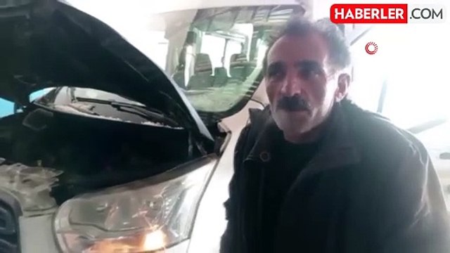 Erzurum'da Aras Nehri dondu