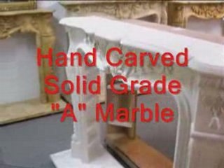 Fireplace Mantels - Hand Carved Marble #104