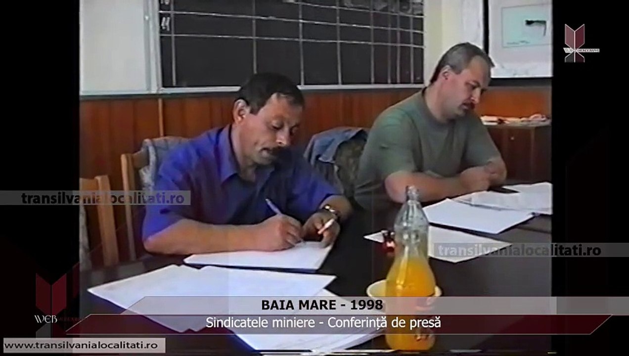 BAIA MARE 1998 - Sindicatele miniere - Conferință de presă