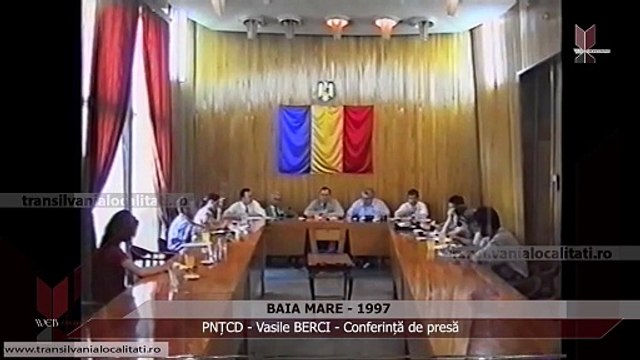 BAIA MARE 1997 - PNȚCD - Vasile BERCI - Conferință de presă
