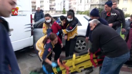 Kaldırımdaki çöp konteynerleri şarampole yuvarlanmasını önledi, o anlar kamerada