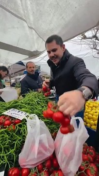 AKP adayı Murat Kurum'a, biberin kilosu 100 lira hatırlatması