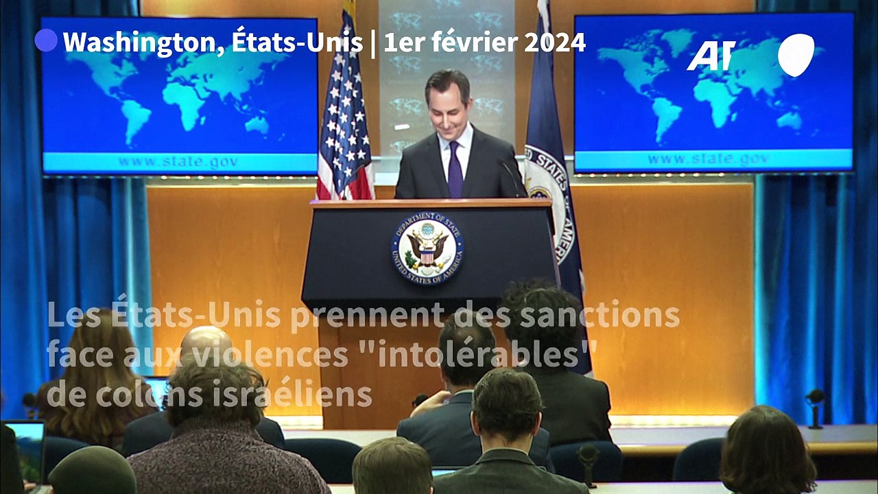 Les Etats-Unis prennent des sanctions face aux violences de colons israéliens