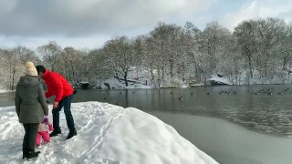 Exploring USA: Ep # (41) | Winter Wonderland Virtual Tour Snowfall New York City ASMR Snow Relaxing Videos