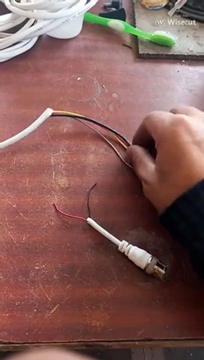 CCTV BNC cable connection