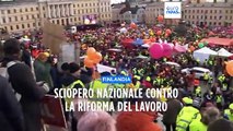 Finlandia, maxi sciopero nazionale contro la riforma del lavoro: disagi in tutto il Paese