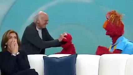 Watch: Larry David attacks Elmo live on TV