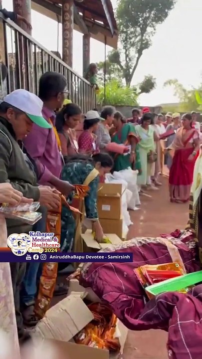 Hygiene material kits for distribution to villagers _ Kolhapur Medical & Healthcare Camp 2024