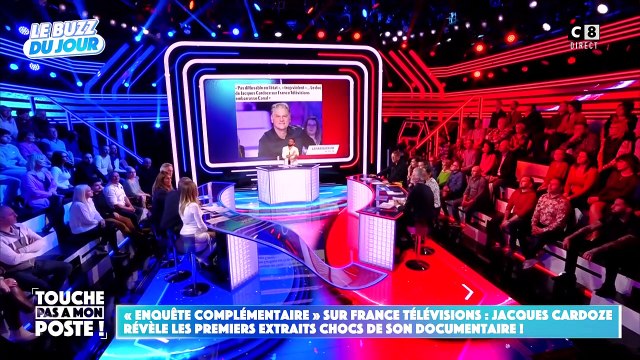 Les premiers extraits de l'enquête de Jacques Cardoze sur France Télévisions dévoilés dans Touche pas à mon poste