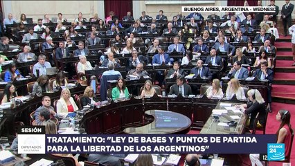 Argentine police battle protesters opposed to sweeping reform bill