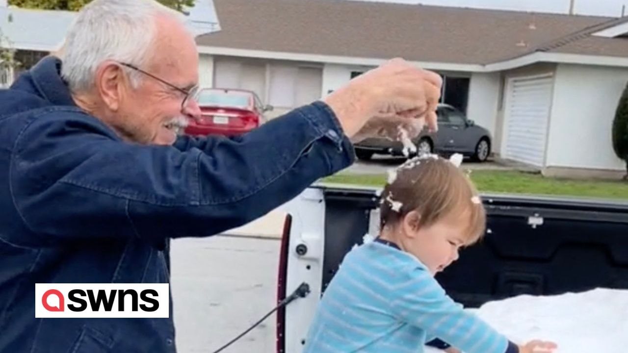 Großeltern fahren 138 Kilometer, um ihrem Urenkelkind Schnee zu bringen