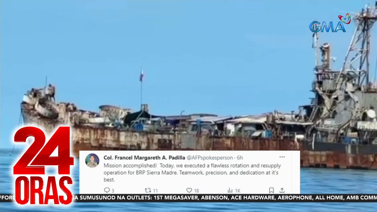 Post ng AFP Spokesperson na binura rin: Tagumpay ang resupply mission sa Ayungin Shoal | 24 Oras
