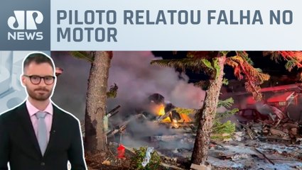 Avião cai em parque de trailers nos EUA e deixa mortos; Fabrizio Neitzke comenta