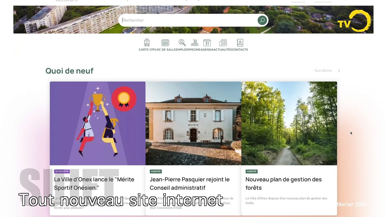 Sujet: A la découverte du nouveau site internet d'Onex