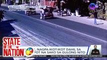 Tricycle, nagpa-ikot-ikot dahil sa pumulupot na sako sa gulong nito | SONA