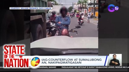 Rider na nag-counterflow at sumalubong sa sasakyan, nakipagmatigasan | SONA