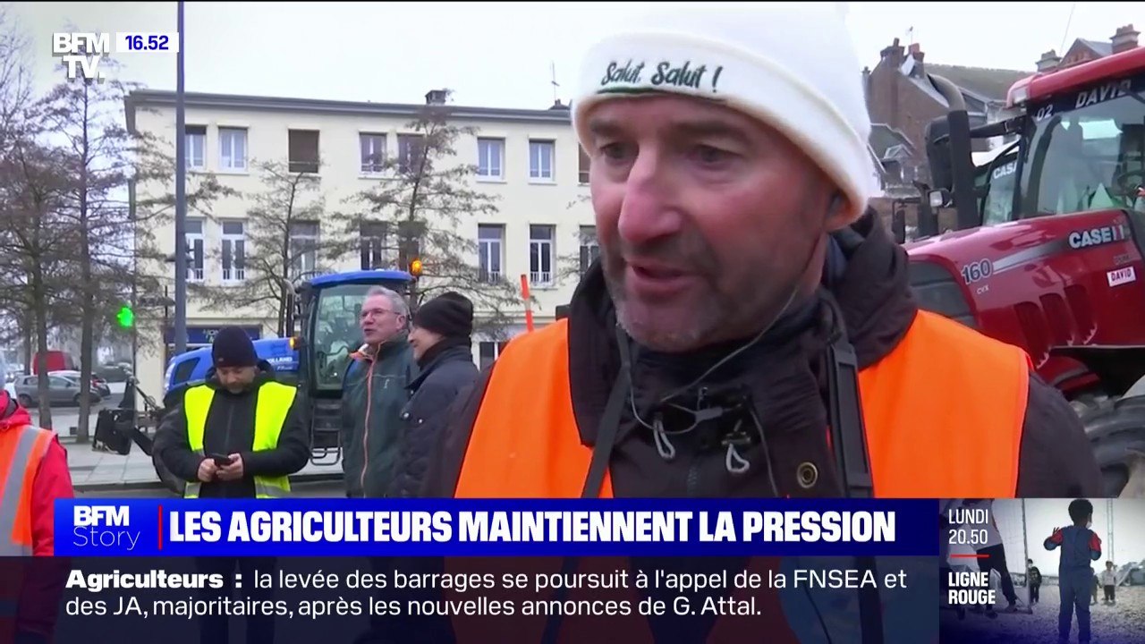 "On vient ici pour montrer qu'on est toujours présents": Malgré la levée des barrages, des agriculteurs restent mobilisés à Saint-Quentin (Aisne)