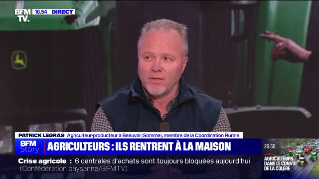 Mobilisation des agriculteurs: Dix jours qui ont été intenses et qui ont mené à une certaine progression , pour Patrick Legras (Coordination rurale)