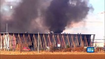 Incendio in un’azienda in Brianza, colonna di fumo visibile dall'A4