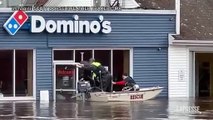 Acqua alta e blackout in Connecticut: il salvataggio di due uomini bloccati in un fast food