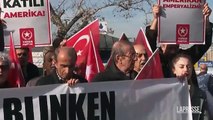 Turchia, protesta contro la visita del segretario Usa Blinken