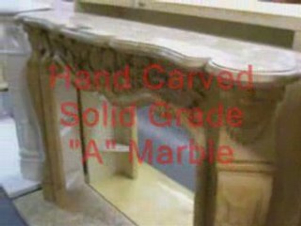Fireplace Mantels - Hand Carved Marble #105