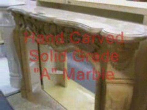 Fireplace Mantels - Hand Carved Marble #105