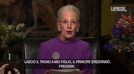 L’annuncio a sorpresa della regina Margrethe II di Danimarca: «Abdico il 14 gennaio. È il momento giusto»
