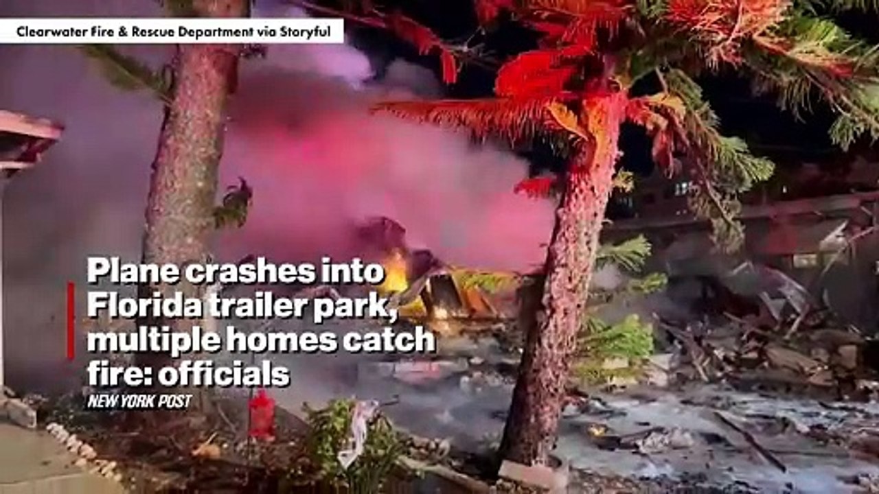 Several killed when small plane crashes into Florida trailer park, igniting massive blaze