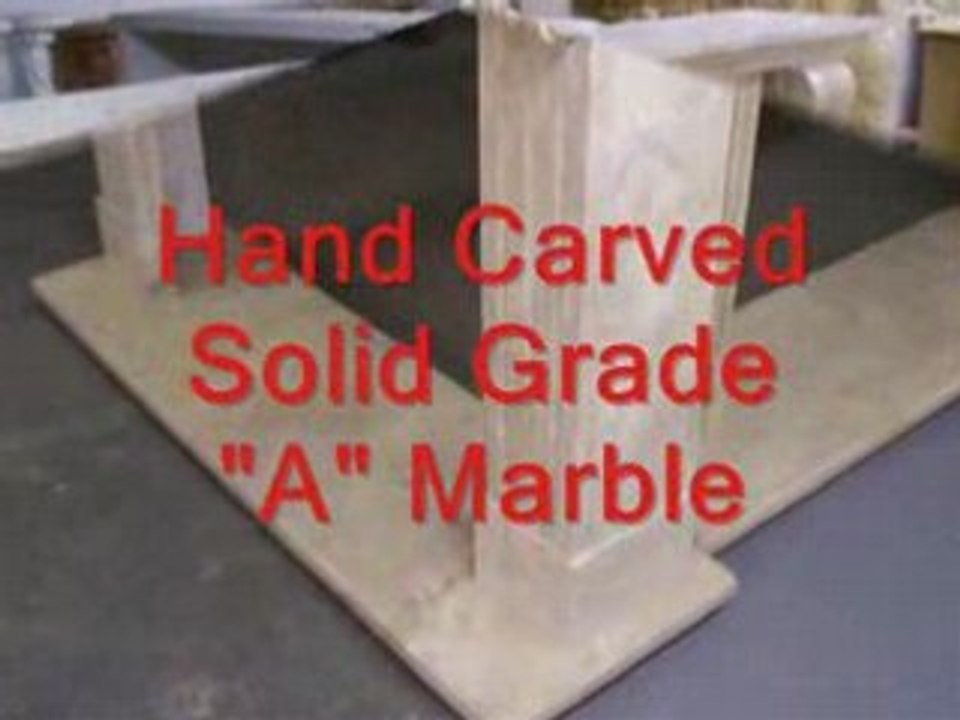 Fireplace Mantels - Hand Carved Marble #106