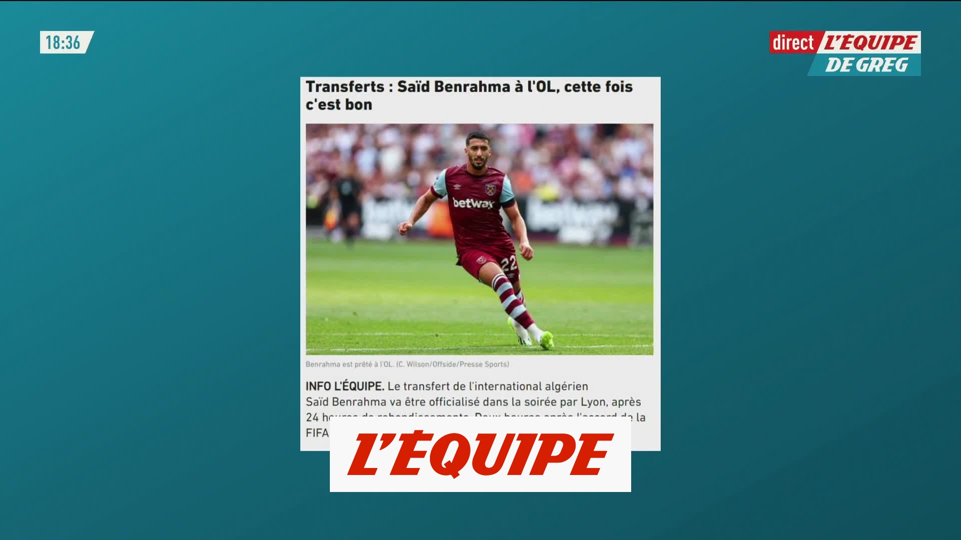 Benrahma l OL cette fois c est bon Foot Transferts OL