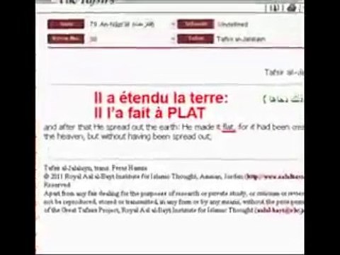 Selon le Coran, la terre est plate