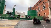 Roma, silos a piazza Venezia: alti 14 metri, resteranno 4 anni nel cantiere