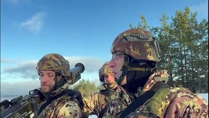 Con i Bersaglieri della Brigata Garibaldi nella neve della Lettonia ai confini con la Russia