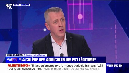 Michel Biero (président de Lidl France): "Il faut qu'on préserve le monde agricole français (...) Il faut réagir collectivement"