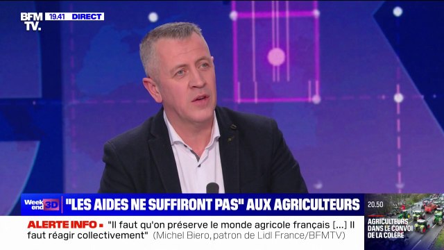 Michel Biero (président de Lidl France) sur le respect de la loi Egalim: C'est bien de renforcer les contrôles. Il faut aussi contrôler les industriels