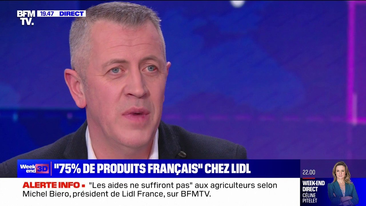 Le président de Lidl France, Michel Biero, indique qu'il sera "personnellement" présent au Salon de l'agriculture "pour répondre à toutes les questions" des agriculteurs