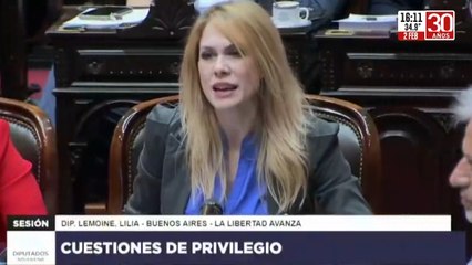 Lilia Lemoine: "Tolosa Paz no tenía que estar afuera del Congreso sino adentro"