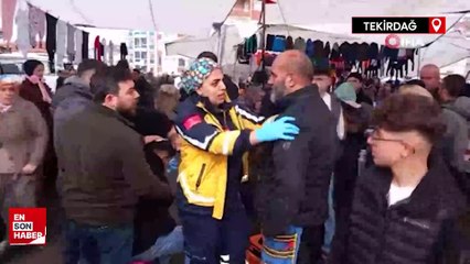 Tekirdağ'da seyyar satıcıların falçatalı sopalı kavgası pazarı karıştırdı