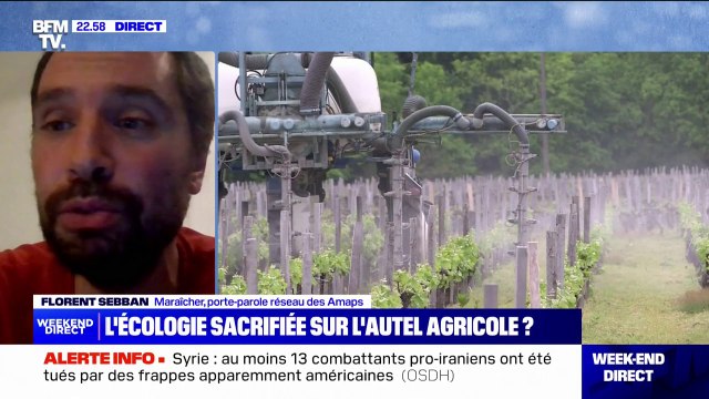 Pause du plan Écophyto: Une très mauvaise nouvelle, tant pour la société que pour les agriculteurs , estime Florent Sebban (porte-parole de l'Association pour le maintien d'une agriculture paysanne)