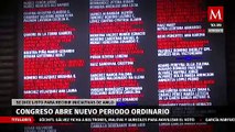 En medio de protestas y con solo 284 de 500 diputados, inició el periodo ordinario en San Lázaro