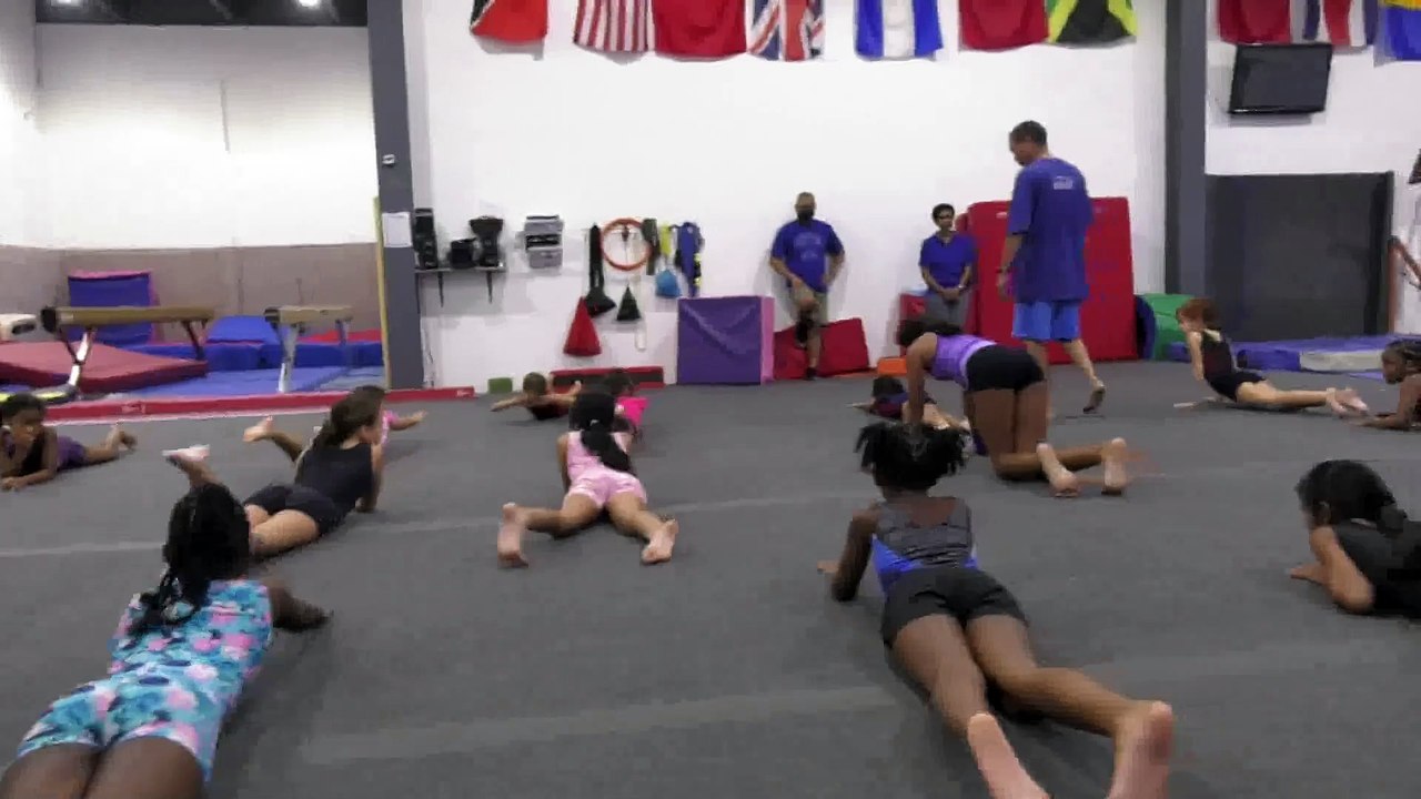 GYMNASTS OFF TO COMPETE