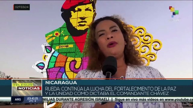 Nicaragua también rinde homenaje a los 25 años del triunfo de la Revolución Bolivariana