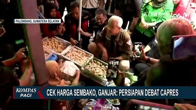 Cek Harga Sembako di Pasar Kota Palembang, Ganjar: Bagian dari Persiapan Debat Capres