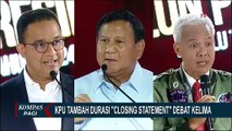 KPU Tambah Durasi 'Closing Statement' Debat Kelima Pilpres Jadi 4 Menit