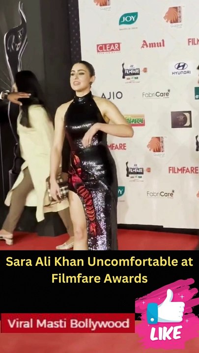 Sara Ali Khan Uncomfortable at Filmfare Awards Viral Masti Bollywood