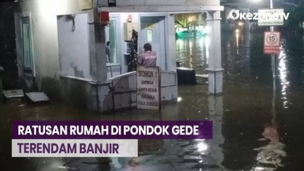 Diguyur Hujan Deras, Perumahan Jatibening Permai Pondok Gede Terendam Banjir