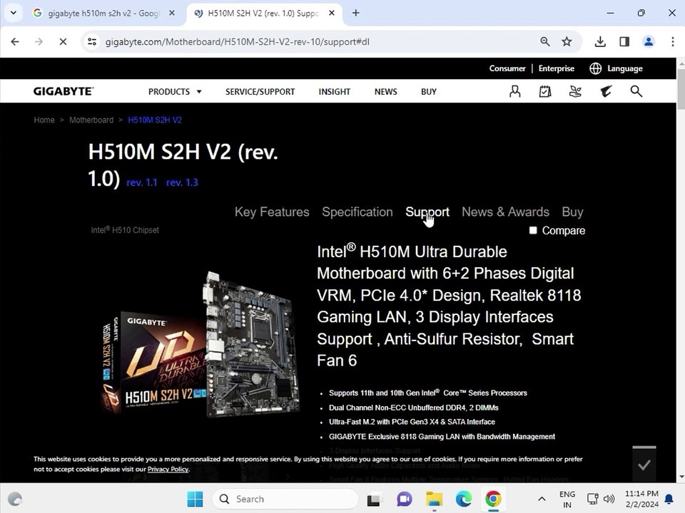 How to Download driver Gigabyte H510M S2H V2 Motherboard windows 11 or 10