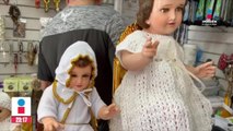 Tradicionales vestidos de Niño Dios en Santa Tere