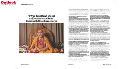 ‘I Was Told Don’t Object as Elections are Near’- Joshimath Shankaracharya